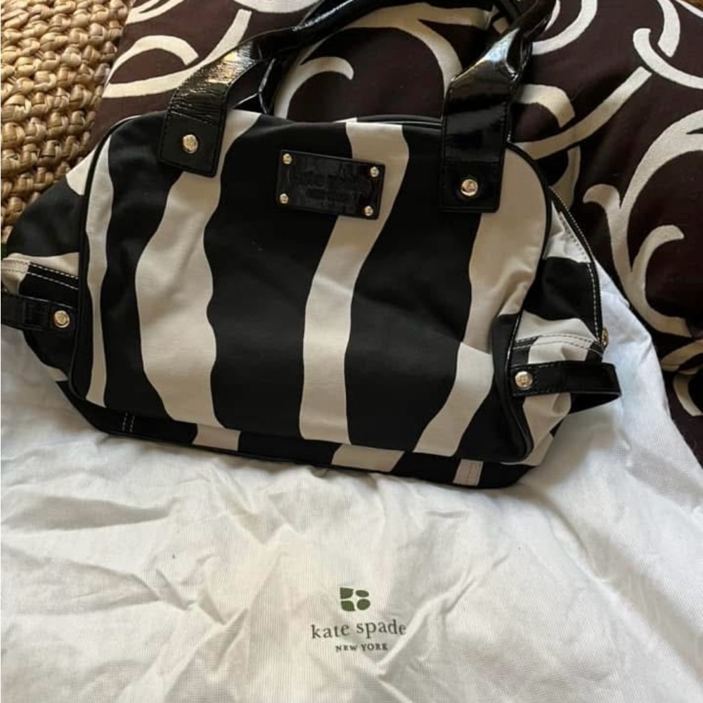 Green zebra Kate spade purse